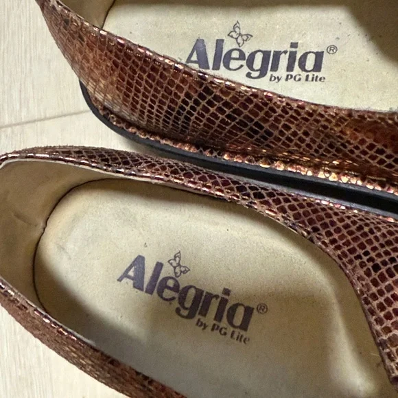 Alegria Copper Textured Mary Jane Dress Shoes - Picture 3 of 11